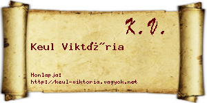 Keul Viktória névjegykártya